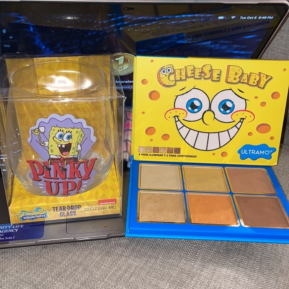 Spongebob ultramo highlighter & drop‎ glass bundle